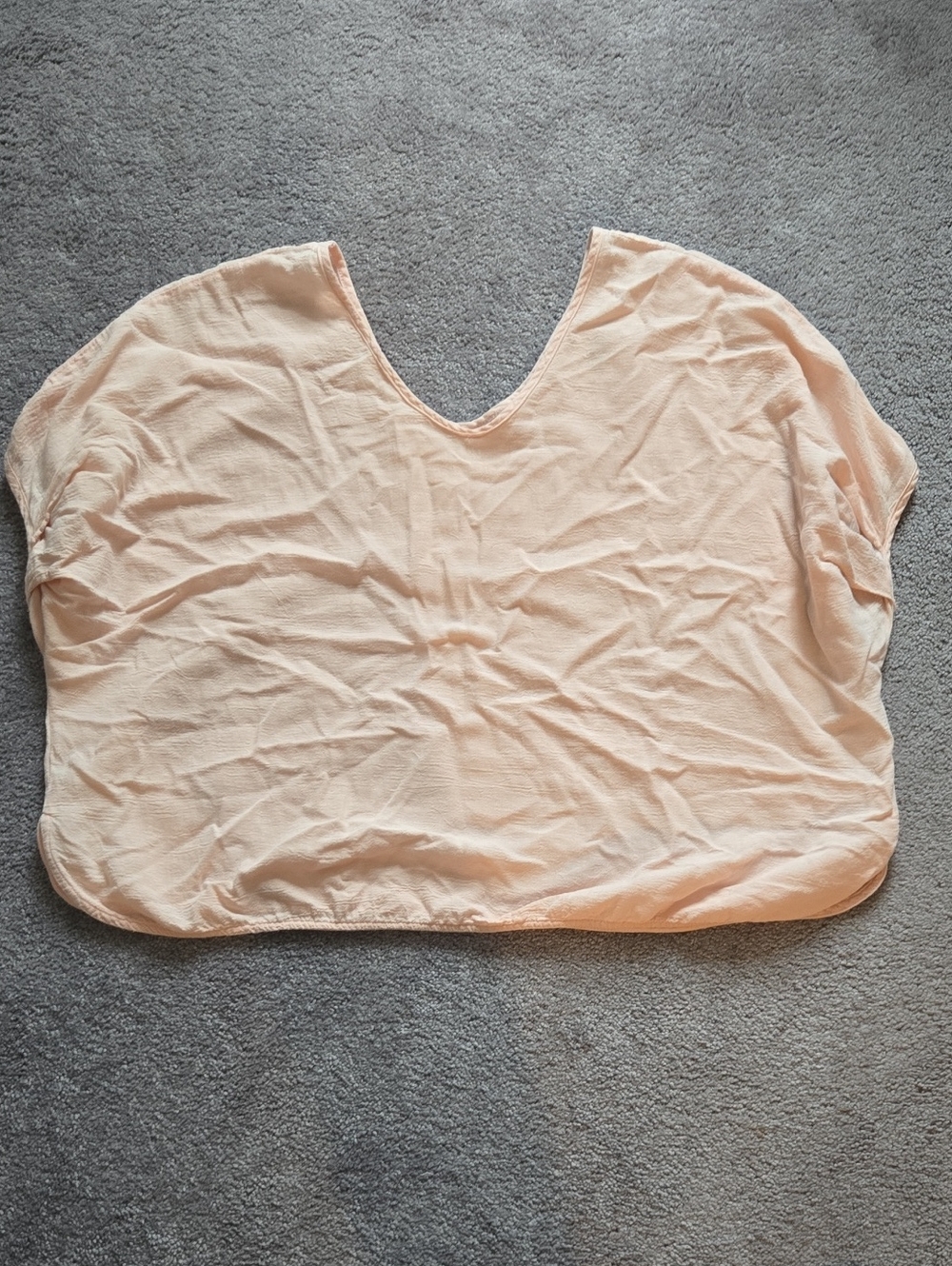 Light Peach V-Neck Women's Top